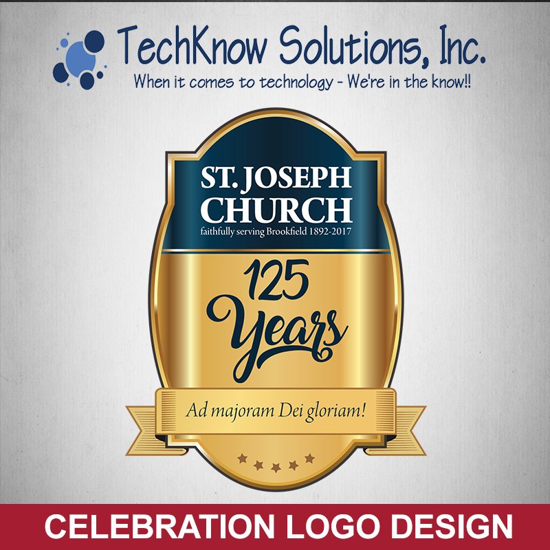 techknowsol's tweet photo. St. Joseph Church we hope you enjoy the badge created to commemorate your event and we look forward to seeing photos from the celebration! https://t.co/aEvQst7CnJ