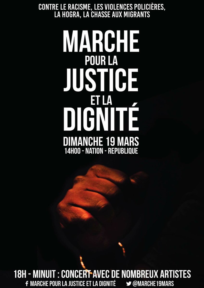 ALCIR signe l'appel de la marche pour la Dignité et la Justice #marche19mars