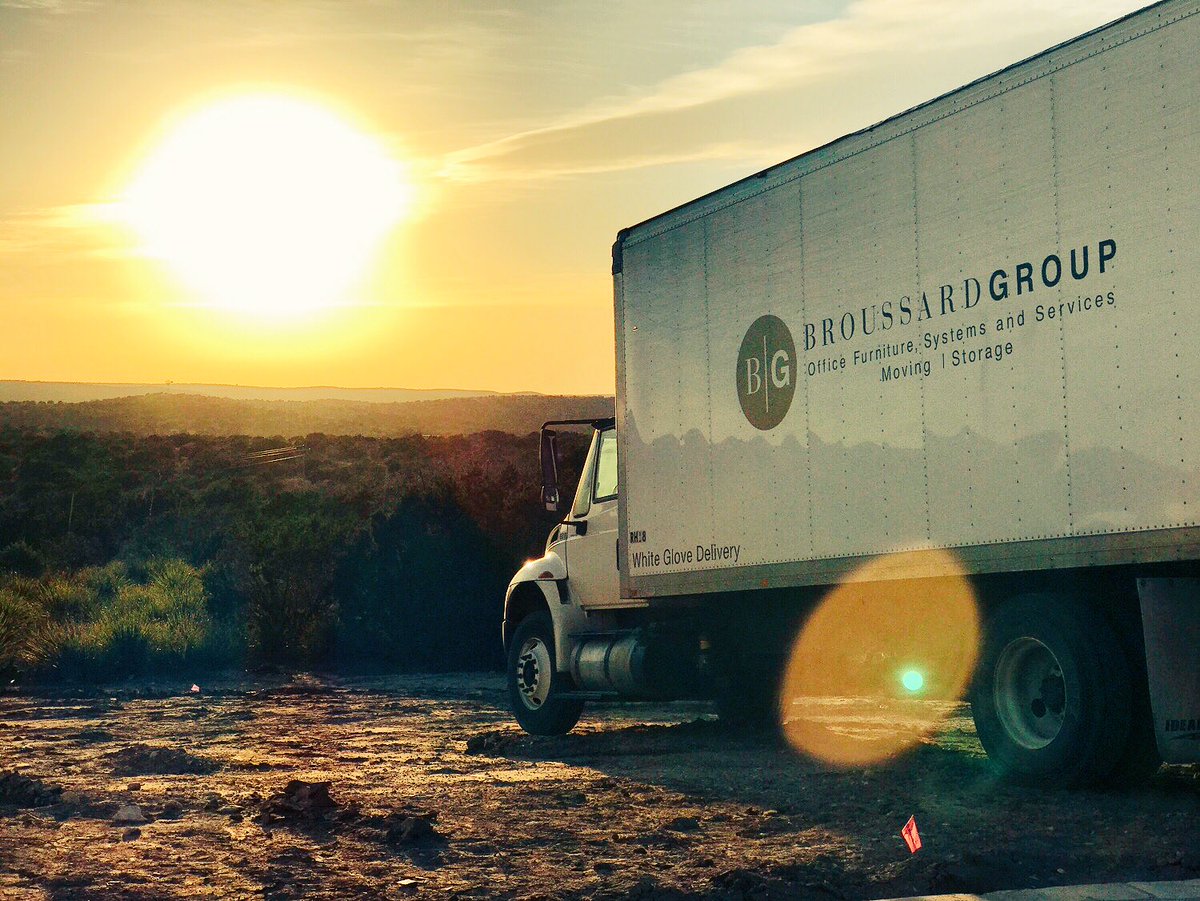 Another day's work well done! #BGontheroad #whiteglovedelivery #TexasSunset #TexasSky
