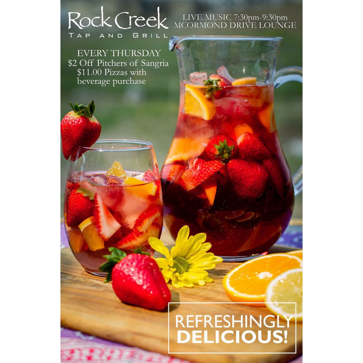 Sangria + Live Music = A Perfect Thursday!! #rockcreekyxe