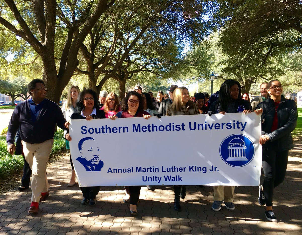 SMU staff, faculty and students united today for SMU's Annual MLK Unity Walk! #smumlk17 #smu #unity
