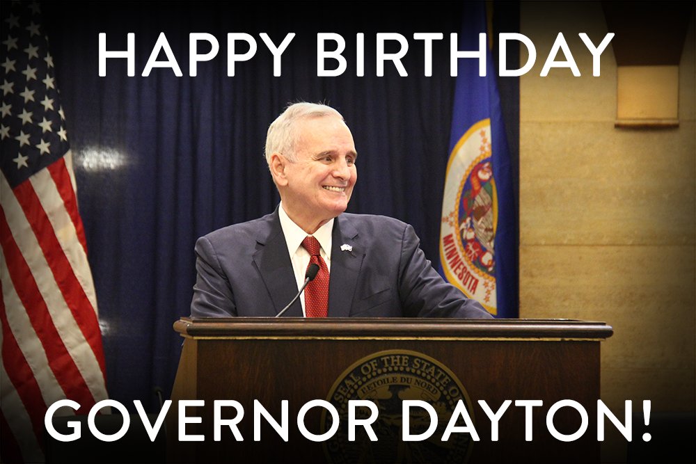 Join us in wishing a happy 70th Birthday to Governor Mark Dayton! 