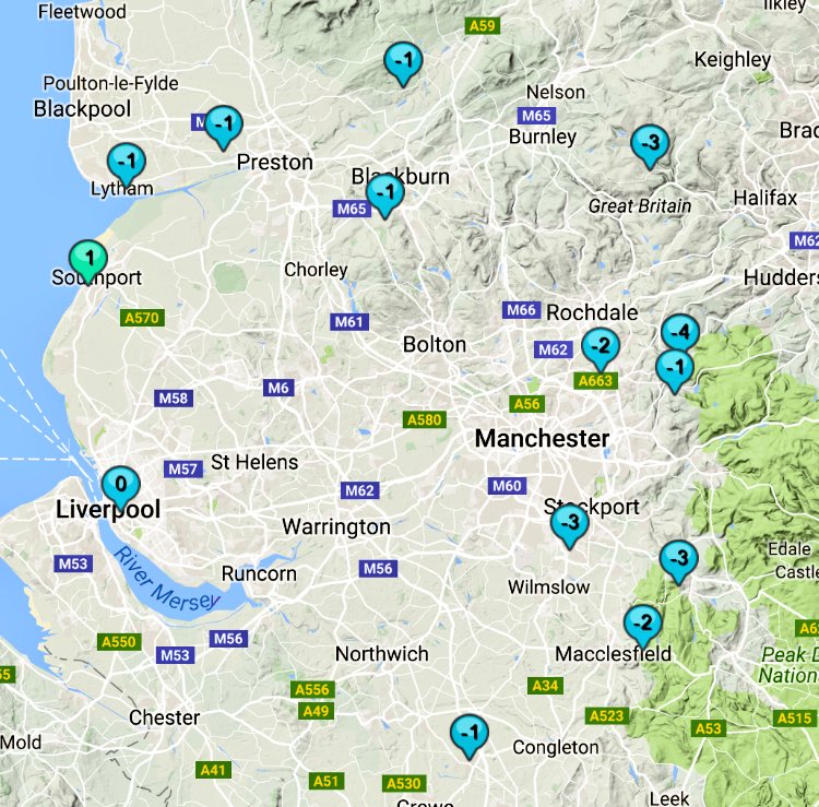 ChadWeather's tweet photo. Current temps. The temperature today has been below freezing since 3am. #FreezingThursday https://t.co/CAMvrzeqJN