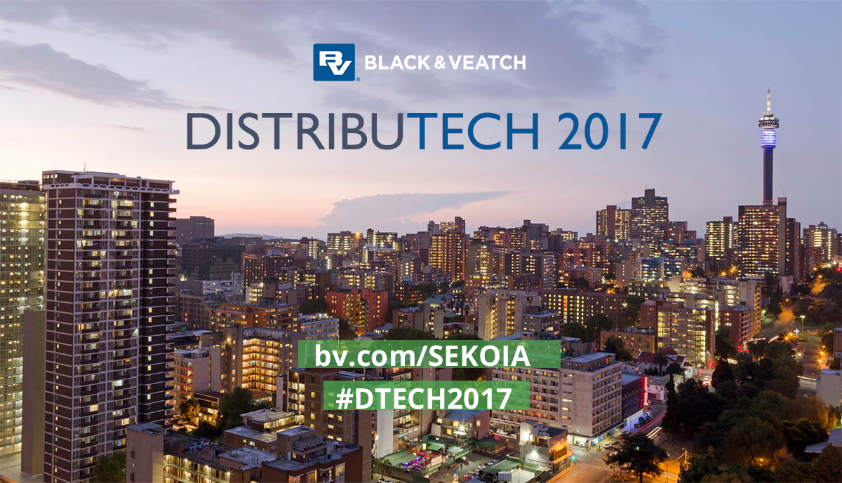 BVSII's tweet photo. Exciting @Black_Veatch news at #dtech2017. Stop by Booth 2625 to get the 2017 Smart Cities/Smart Utilities report + meet SEKOIA for #gridmod https://t.co/HzMhs474se