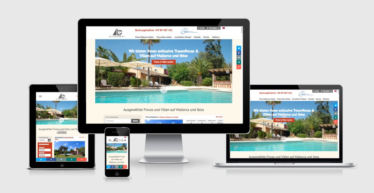 Heute ging übrigens die neue MC-Fincaservice Website online. Yeah! fincaservice.de #contao #finca #mallorca