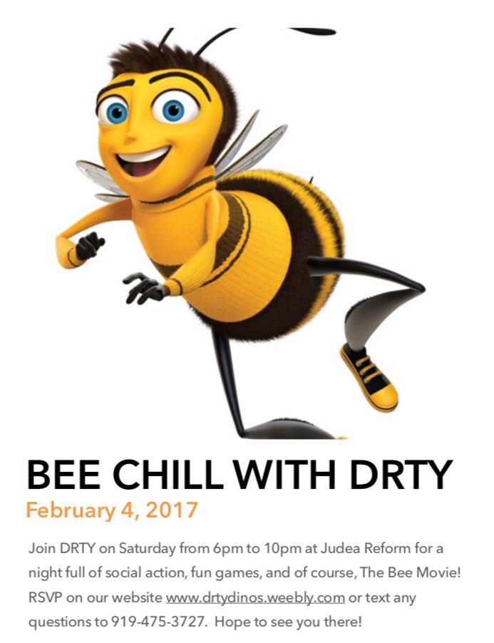 drtydinos's tweet photo. We're back!!! Join us a week from Saturday @ Judea for 🐝BEE CHILL WITH DRTY🐝 Rsvp thru the link in our bio or text with any questions! https://t.co/uoyyjeMgvS