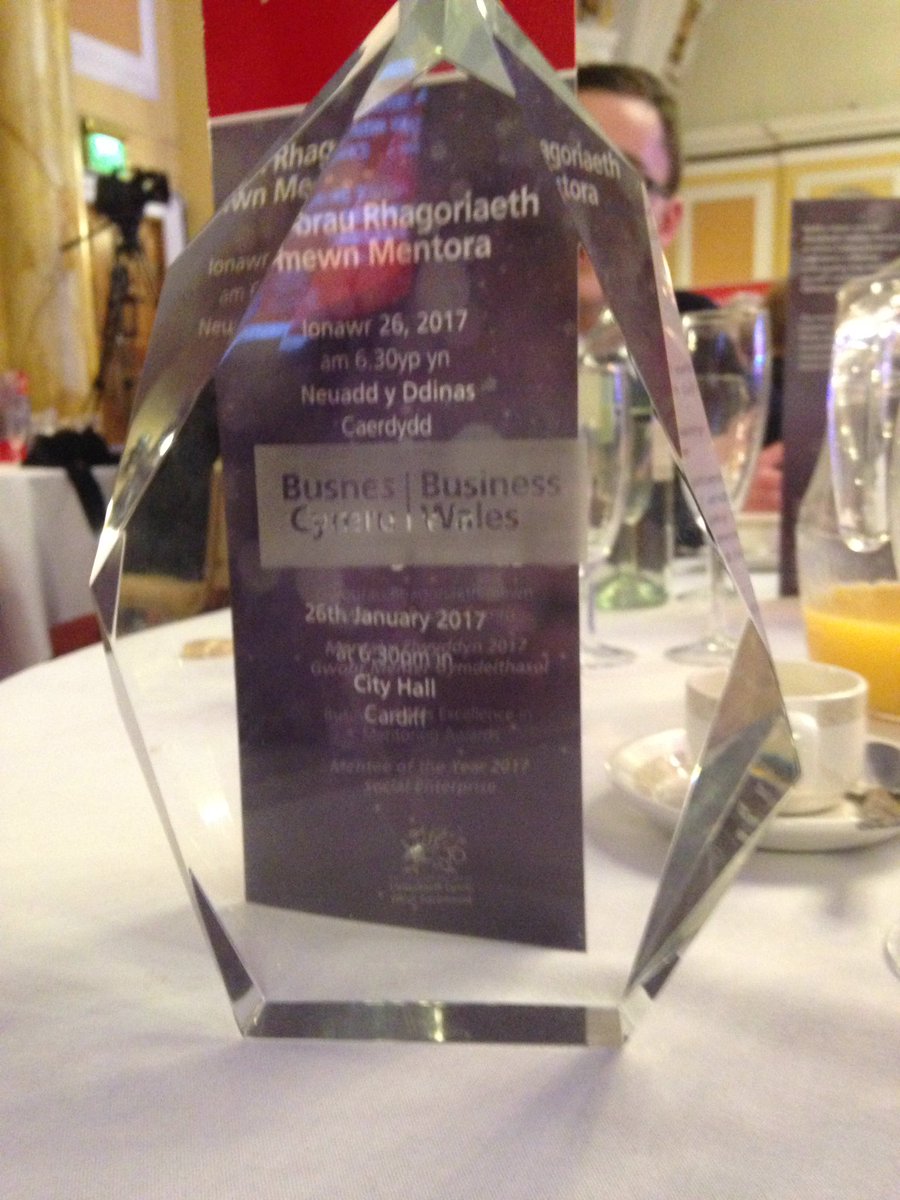 llandodym's tweet photo. Very Pleased to Win, #MenteeSocialEnterprise of the Year 2017! @_businesswales https://t.co/f6zfF7sQSF