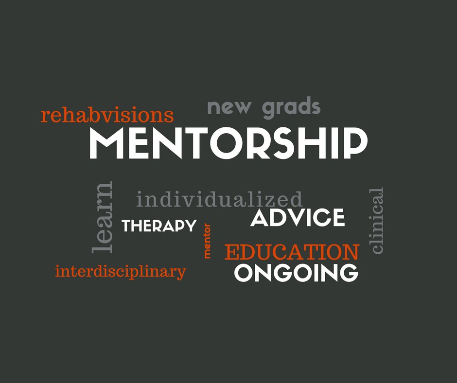 RehabVisions's tweet photo. NEW on the blog: Focus on #Mentorship https://t.co/m03XGWGPLV
#mentoringmonth #freshPT #OT #SLPCFY https://t.co/tmmN9OnnLf