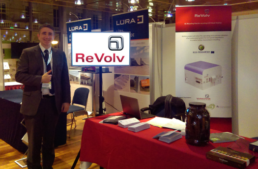 J_Mulcahy's tweet photo. Lots of interest kept #ReVolvProject busy showcasing innovative technology developed for #circulareconomy #rawmaterials #IERC2017 @MosaicUL https://t.co/kU0ZSDsCf4
