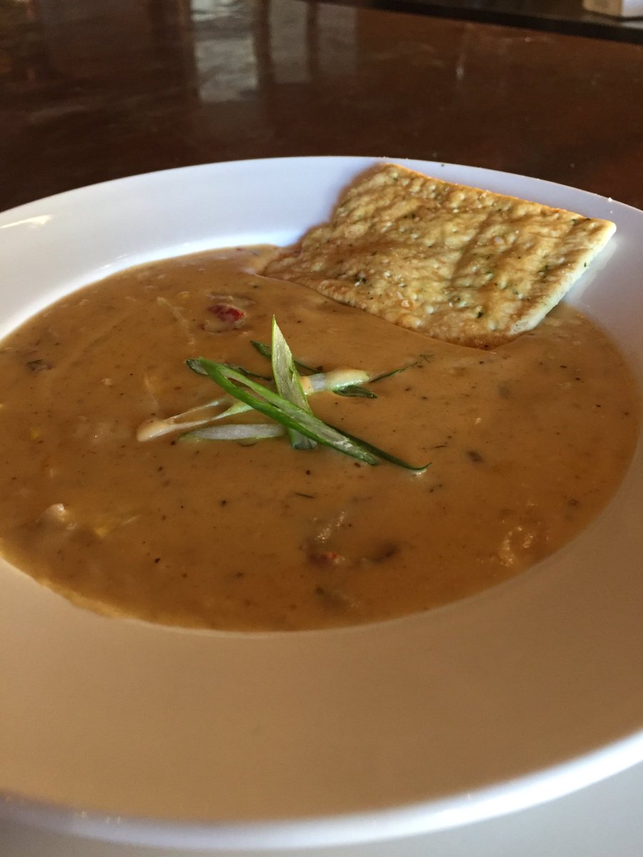 Baby it's cold outside but we've got crawfish chowder and thyme crackers to warm you #avleats #eatscene