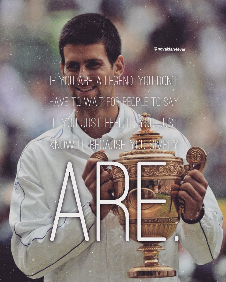 saradjokofan1's tweet photo. If you are a #legend, you don't have to wait for people to say it. U just feel it. U just know it, because...u simple are!
#djokovic #wirds https://t.co/XgdSmr7Urm