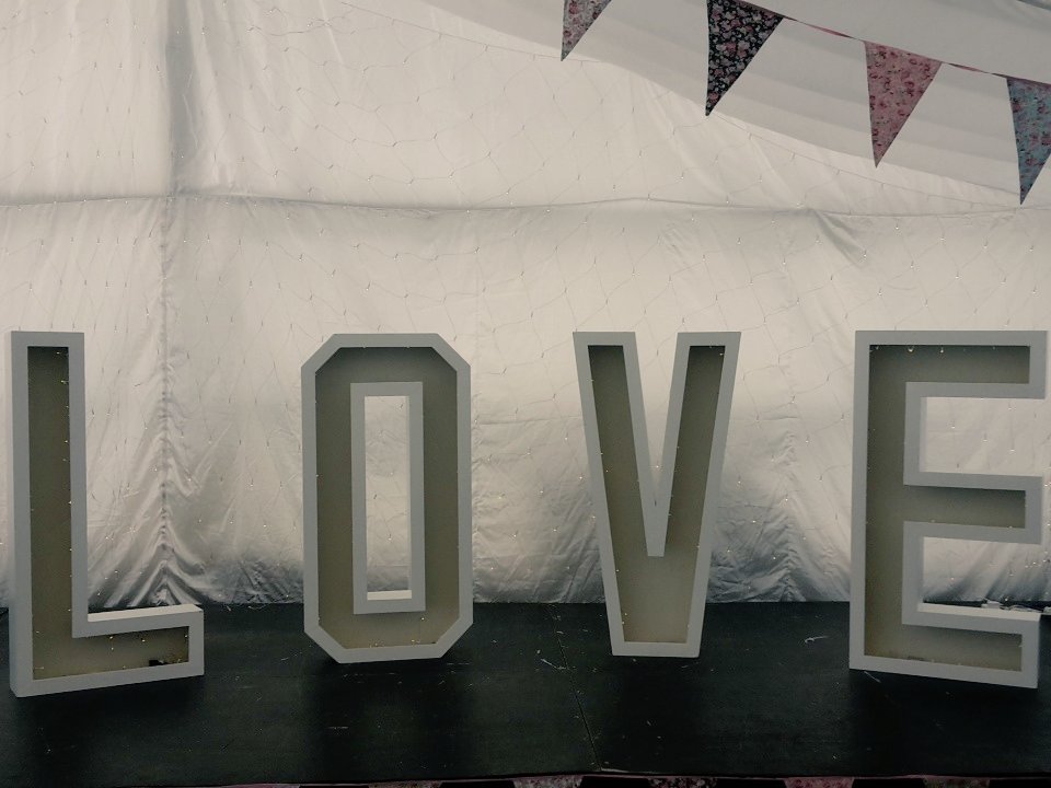 Our L O V E letters are proving popular at the moment!! ❤ remember we also have a portable bar and other items as well as our marquees ☺