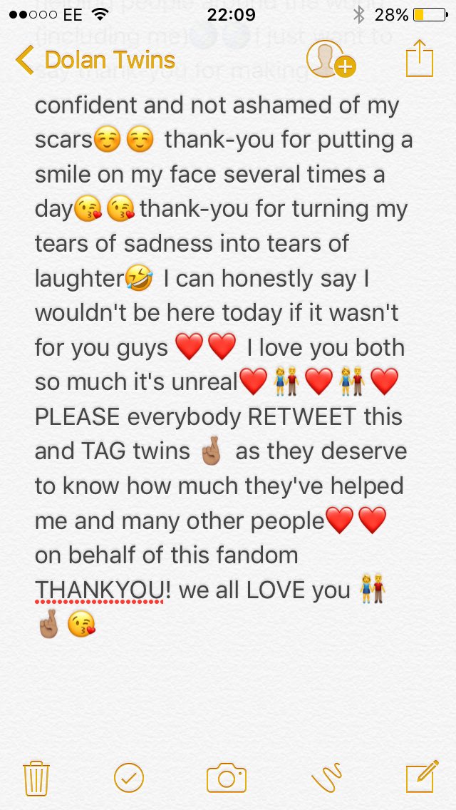 Gray_Eth_4ou's tweet photo. Sorry it's so long ❤❤PLEASE RT AND TAG THE TWINS❤❤they deserve to know that they've saved life's (including mine) @EthanDolan @GraysonDolan https://t.co/NjCHLgKgkA