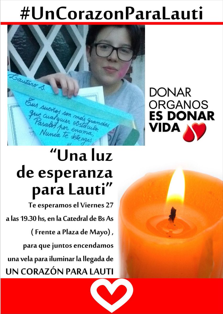 Deb023's tweet image. Un corazon para lauti