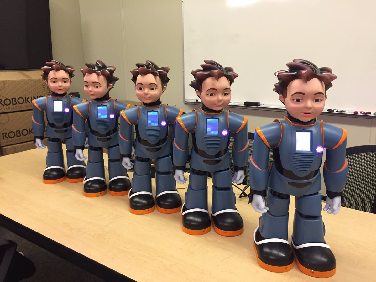The rest of the family has arrived, quintuplet Milos <a href="/robokind/">RoboKind</a> <a href="/WestVanSchools/">WestVanSchools</a> #westvaned #autism #AutismAwareness #learning #education