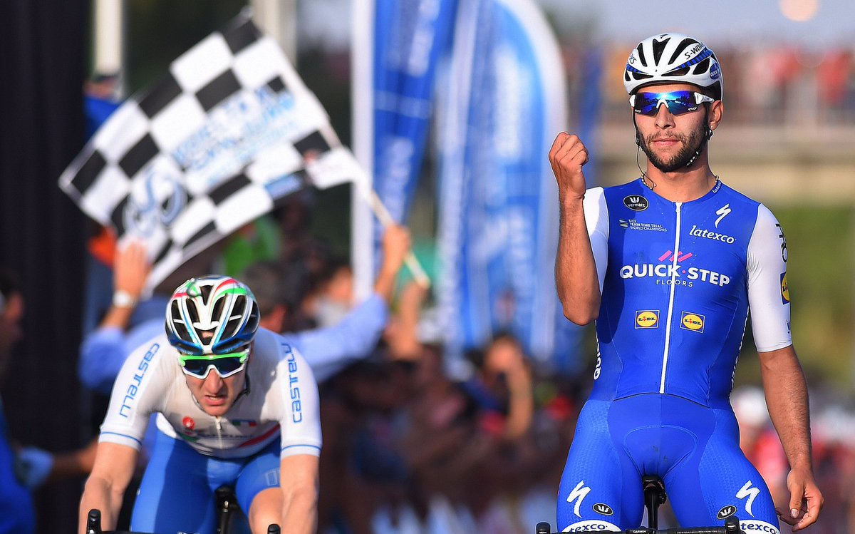 soudalquickstep's tweet photo. Vuelta de Quick-Step Floors! #VueltaSJ Photo: @TDWsport https://t.co/W7gCNzGdKf