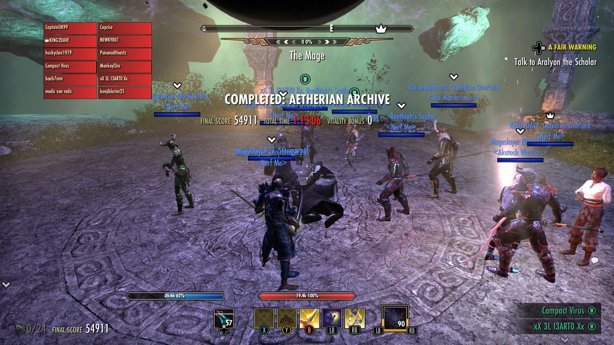 ESOHealsOnCrown's tweet image. A decent Vet AA run - great to see @ESONerfMe heading forward @Xbox #EUServer