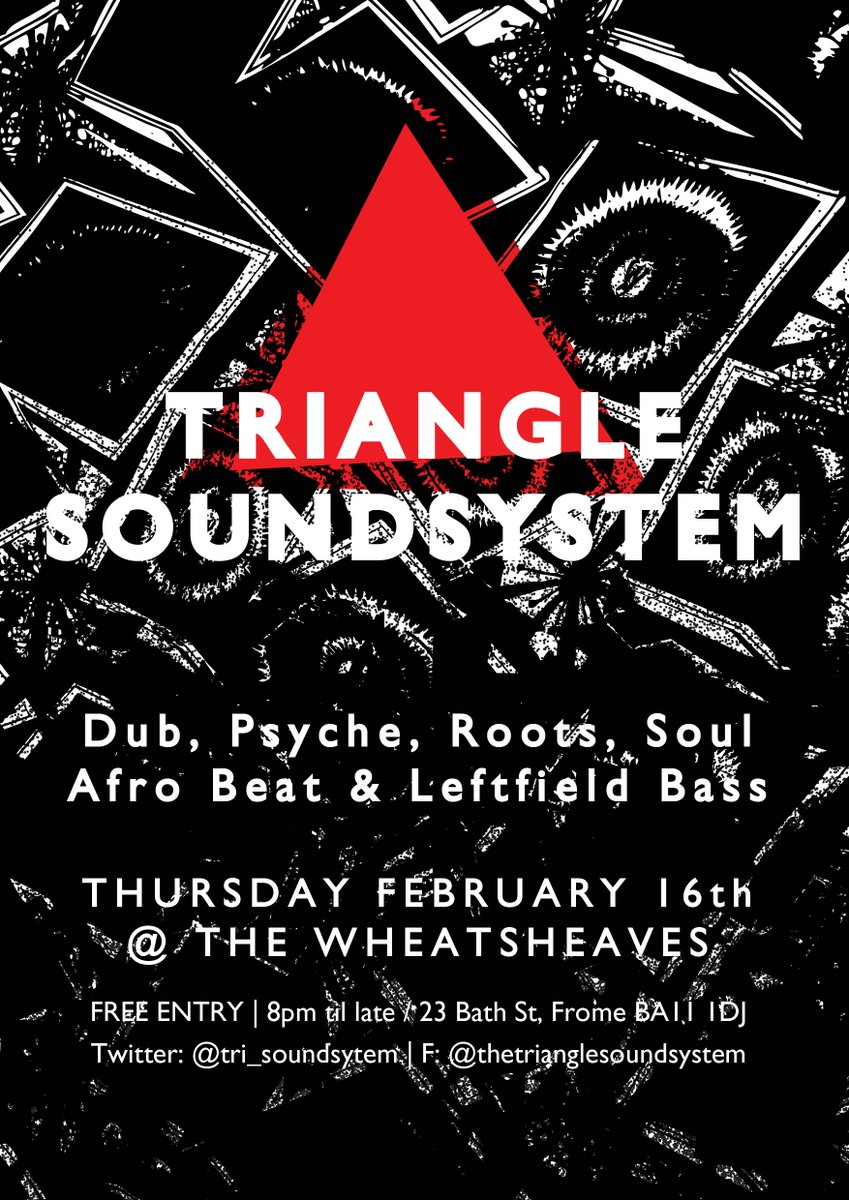 tri_soundsystem's tweet image. Thurs Feb 16th @FromeTBC Frome's New (&amp;amp; best!) Venue!  #trianglesoundsystem