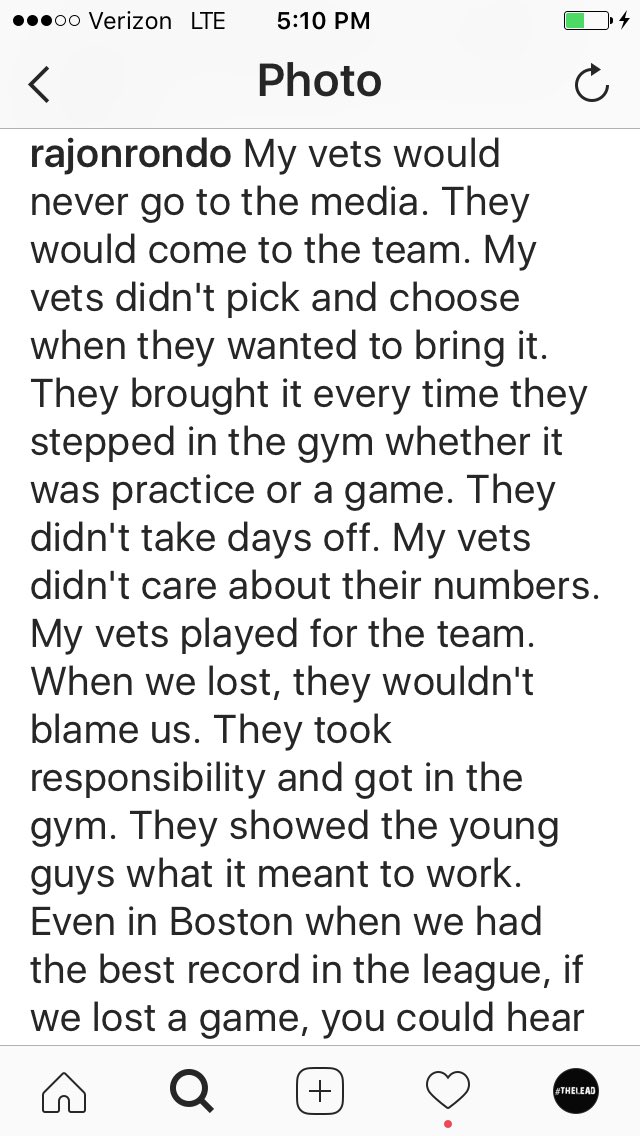 TheDunkCentral's tweet photo. Rajon Rondo takes a shot at Dwyane Wade &amp; Jimmy Butler 👀 https://t.co/TJVW9h32mt