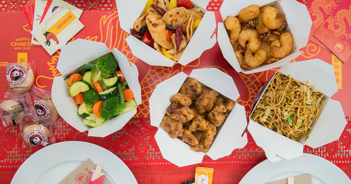 PandaExpress's tweet photo. When you buy a #FamilyFeast (3 lg entrees & 2 lg sides), get a #CelebrationKit & share #OrangeChickenLove. Find a 🐼: https://t.co/zakNiVZ4Dg https://t.co/CcyYQkOcA1