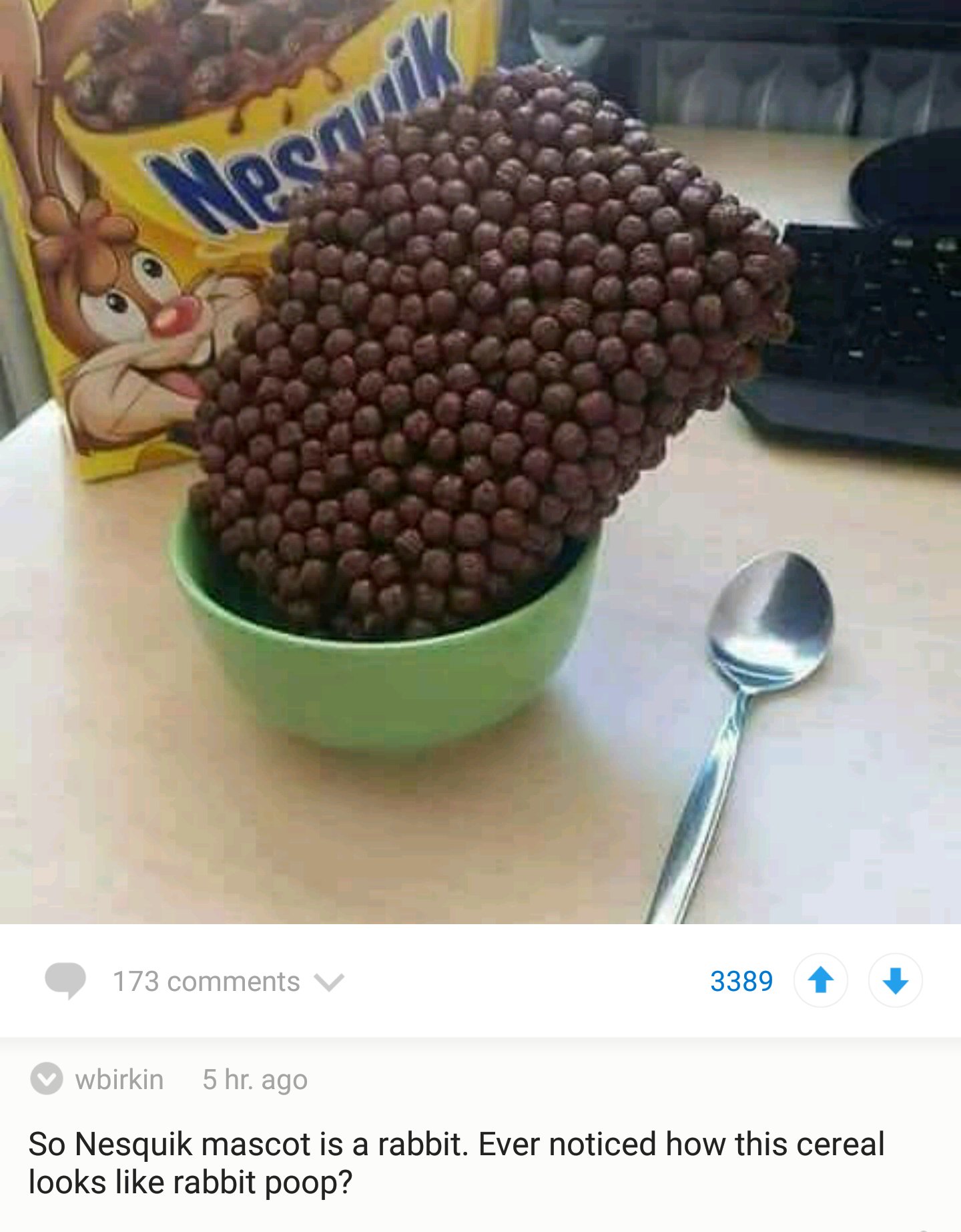 Nesquik Cereal Rabbit Poop