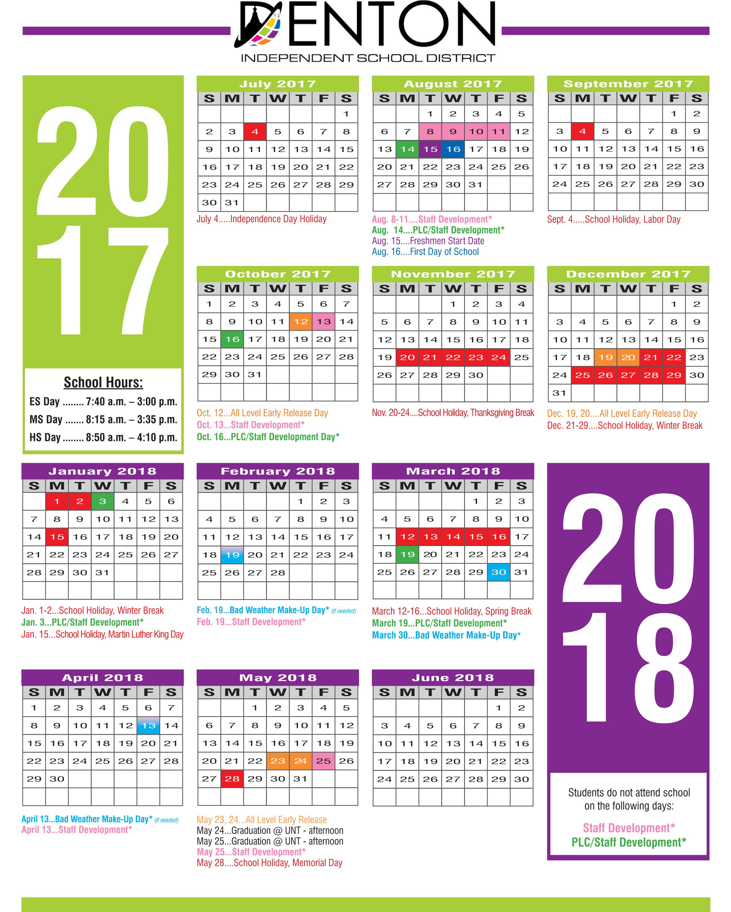 Denton ISD 20232024 Calendar, 44 OFF