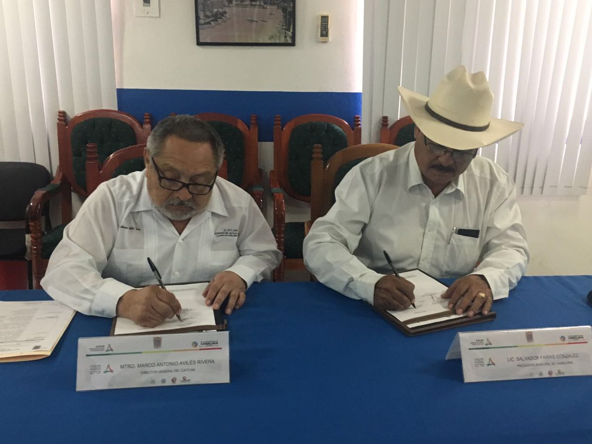 Icatcam's tweet photo. @Icatcam firma convenio de colaboración con el @GobCandelaria
#CrecerEnGrande @alitomorenoc @ricardommedina @MarcoAAR2016 https://t.co/FLIKqm0LFY