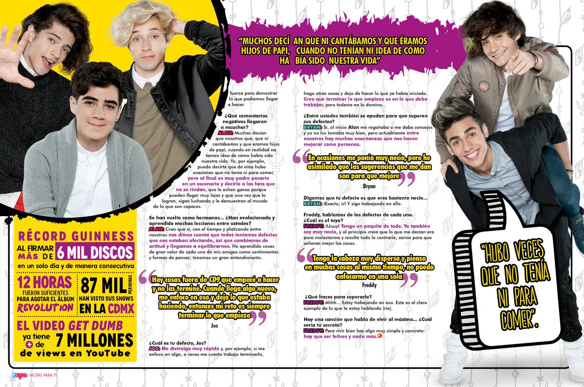 CD9's tweet image. En la nueva @notasparati hay información nuestra nunca antes revelada, ¡corran por su revista!