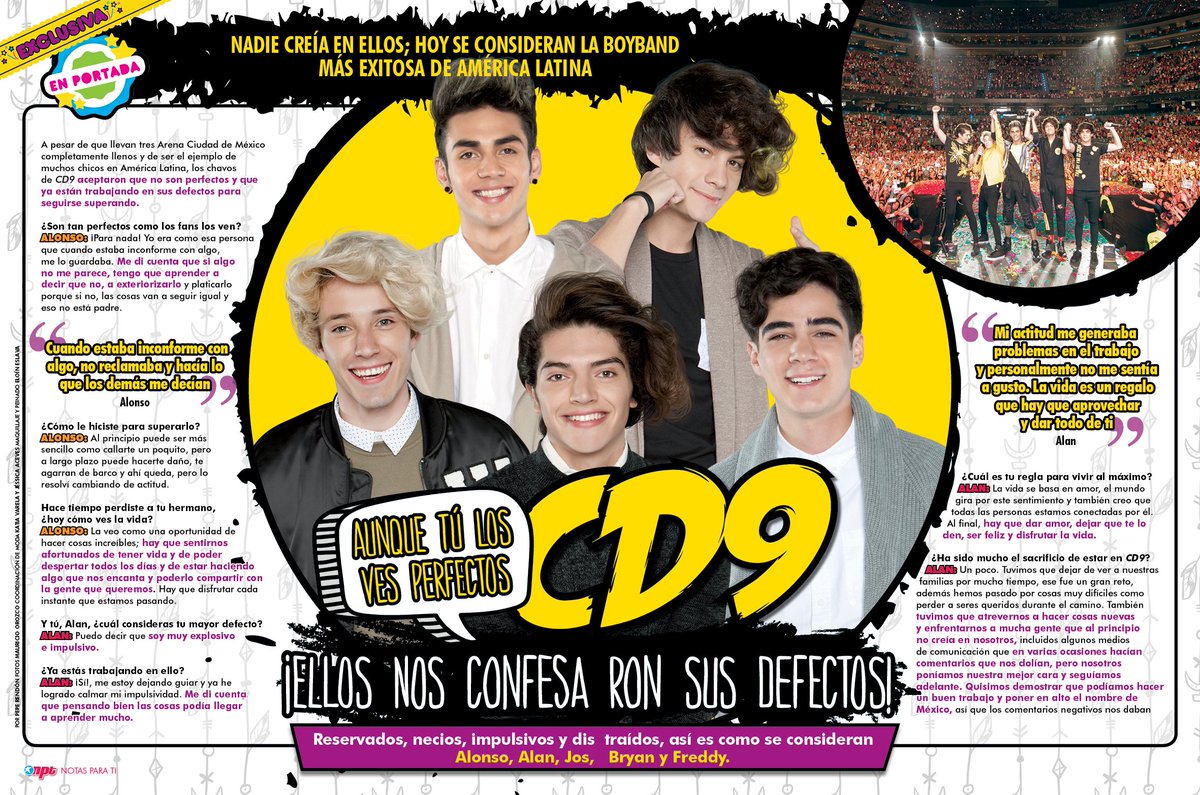 CD9's tweet image. En la nueva @notasparati hay información nuestra nunca antes revelada, ¡corran por su revista!
