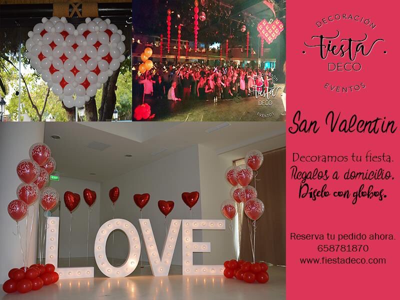 Decoramos tu fiesta en San Valentín. fiestadeco.com