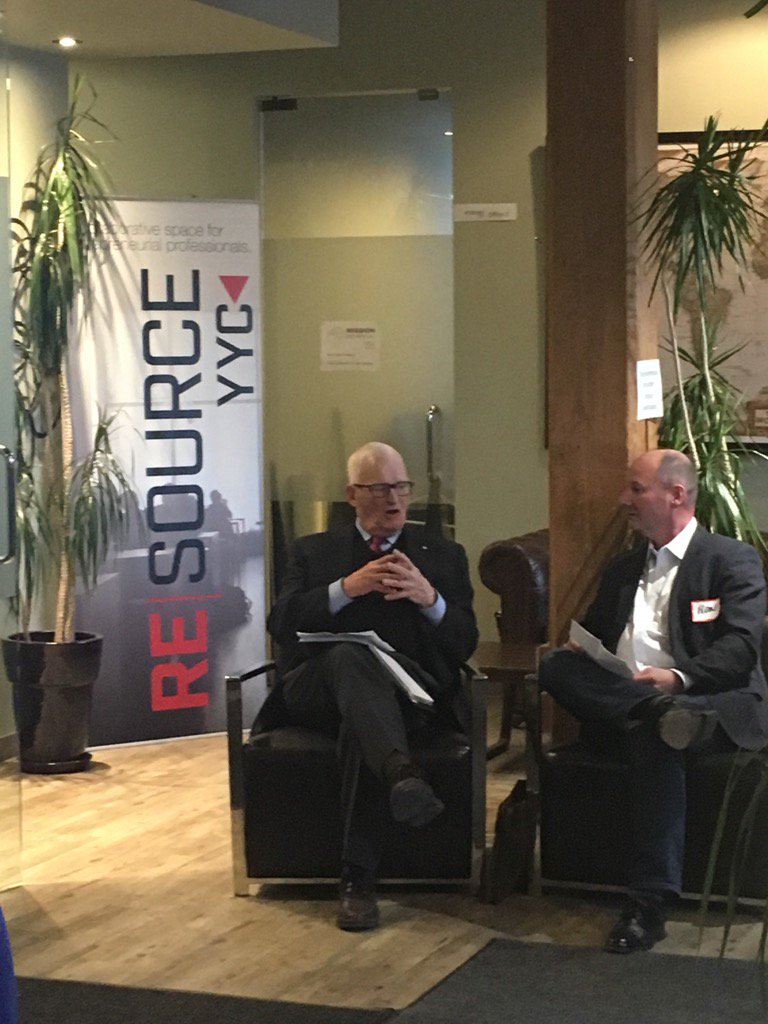 jsutherland_ca's tweet photo. Jim Gray, iconic business leader, sharing how to become a successful entrepreneur w/ @ronbettin @ReSourceYYC #yyc https://t.co/I29vlMMm3S