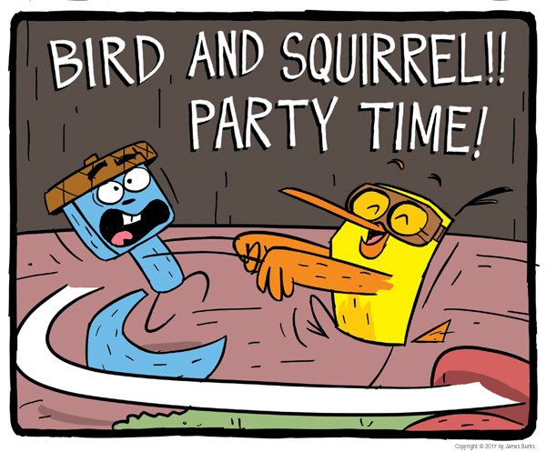 GraphixBooks's tweet photo. #Top10scenes -3 When Bird & Squirrel decide to throw a party! And Squirrel is not so sure...
#BirdAndSquirrelTakeover
@jamesburksart https://t.co/jZTwohn8NU