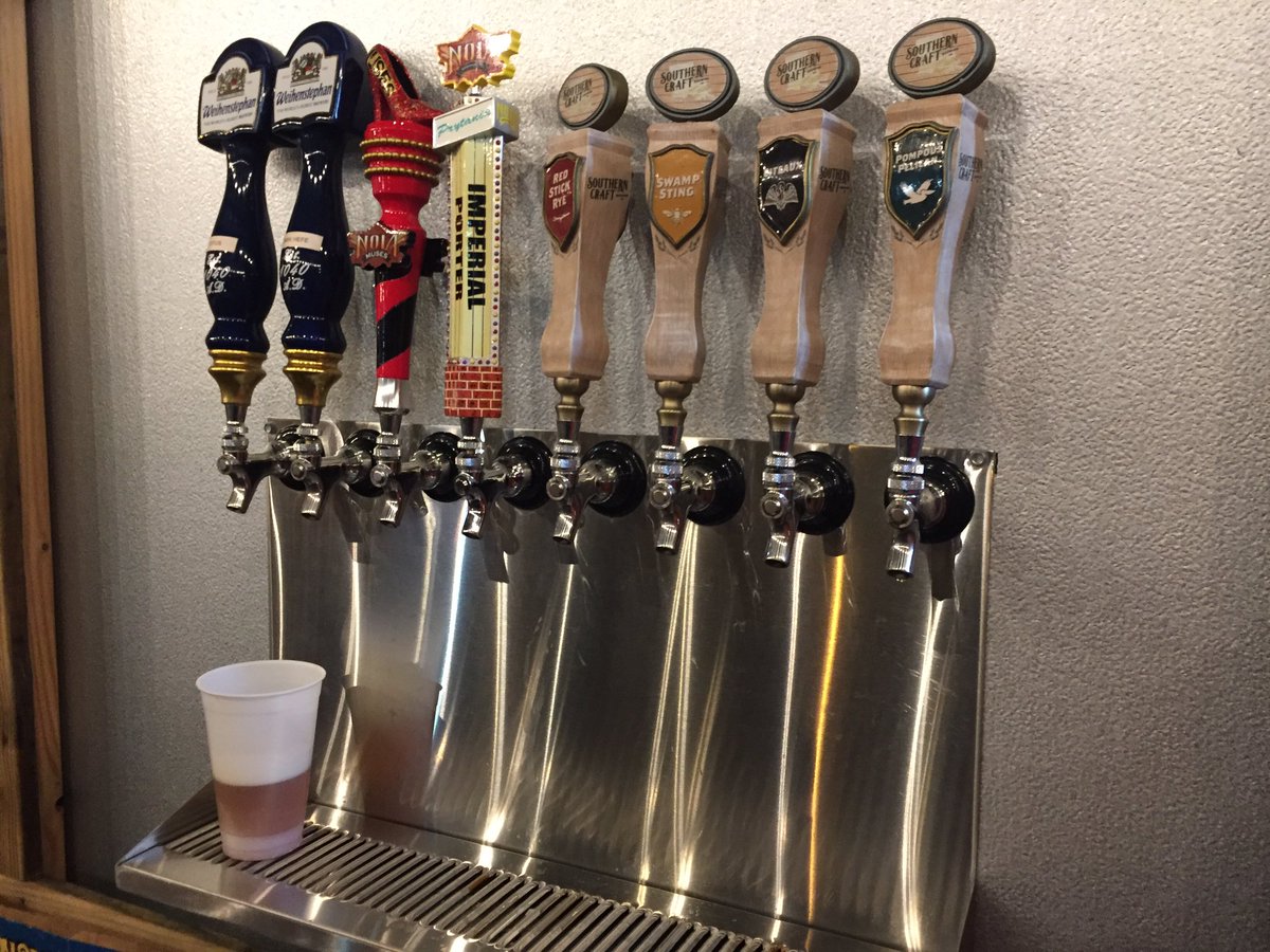 SoCraftBeer's tweet photo. #taptakeover @WurstBierGarten! Band starts at 8! #socraftbeer #swampsting #pompouspelican #redstickrye #citeaux https://t.co/LZ64v3WRy0