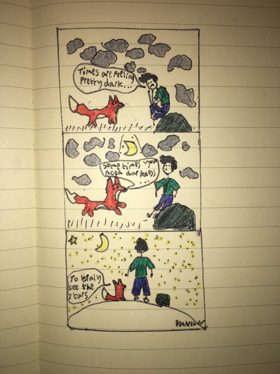 BenArthur95's tweet image. Sometimes you need darkness, to truly see the stars ✨#notebookdoodles