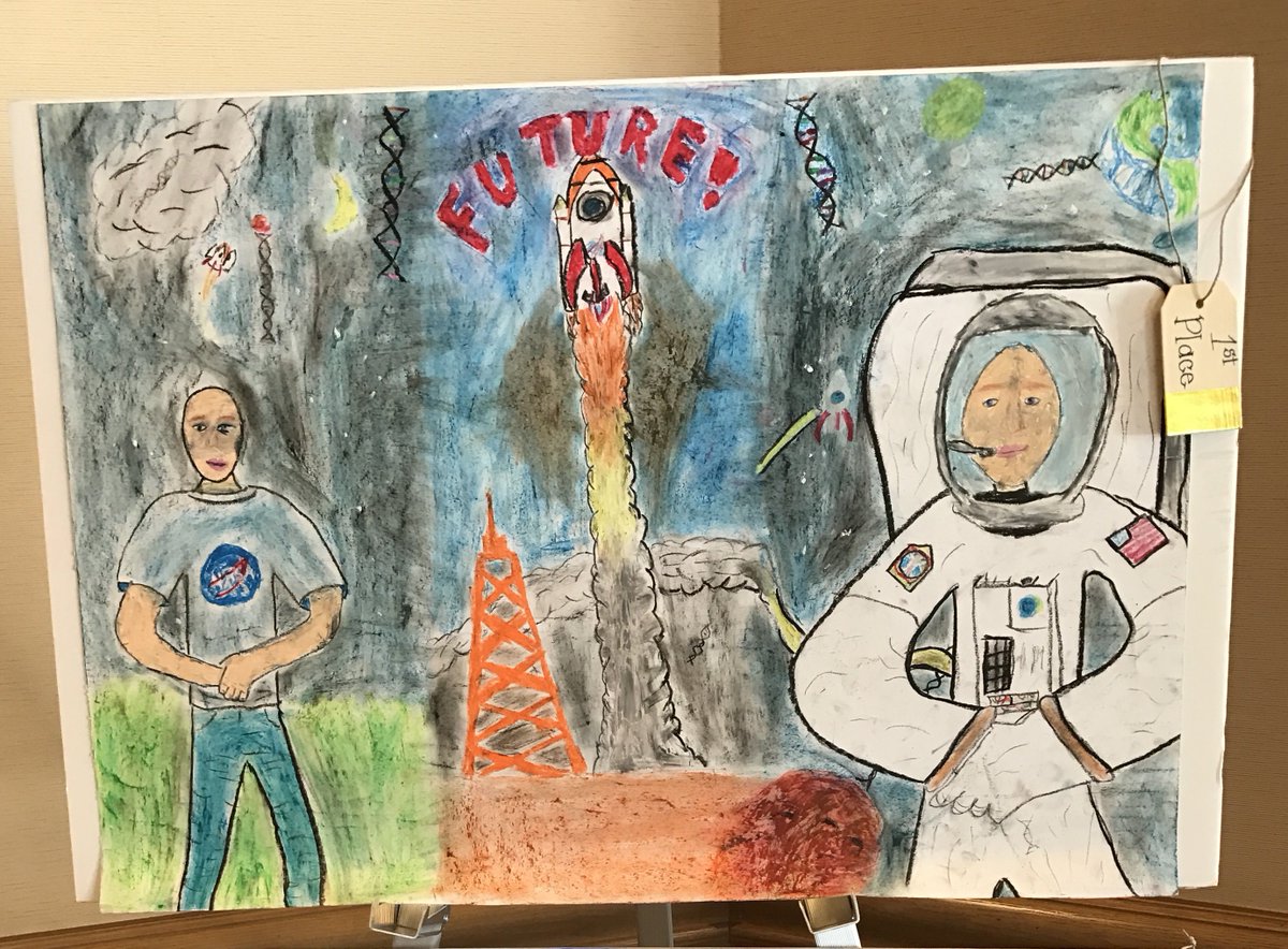 Odyssey Academy student Sophia George wins “Best in Show” for omics artwork from Astronaut Kate Rubins nasa.gov/feature/scient… #hrpiws17