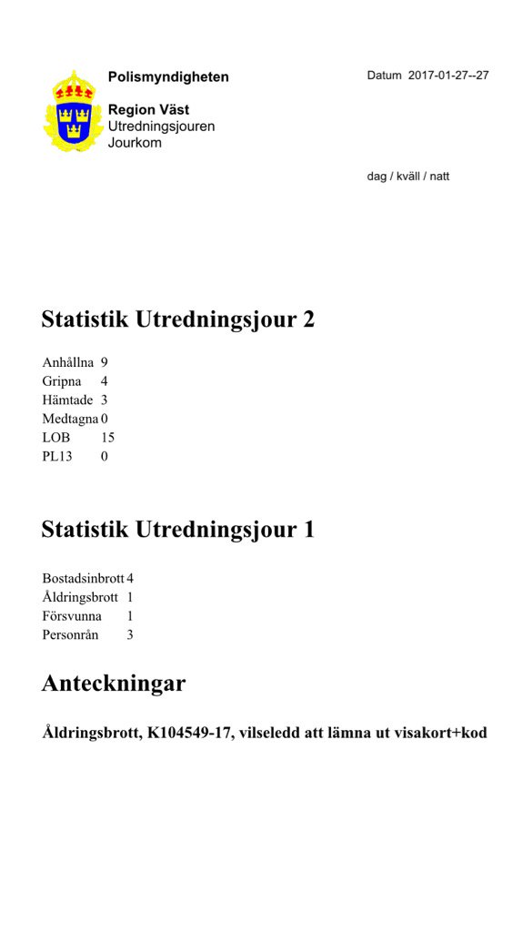 Relativt normala siffror för ett dygn i PO Storgöteborg denna årstid. (Sommarhalvåret har högre belastning)