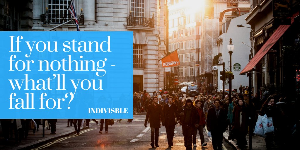 IndivisibleFll's tweet photo. If you stand for nothing - what’ll you fall for? @indivisible2020 #indivisible #Indivisbleguide https://t.co/09NfWGiuYX