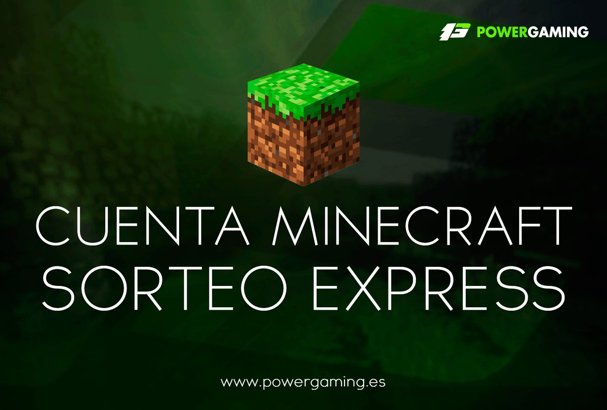 AndreasAmusic's tweet photo. 📢 SORTEO EXPRESS ESPECIAL
🛠2 CUENTAS MC🛠

- Seguir a @PowerGamingES
- RT [🔃]
- Twittea con el hashtag : #PowerSorteos

End: 1 hora.
GL! 🍀💚 https://t.co/pQKSsOxjss