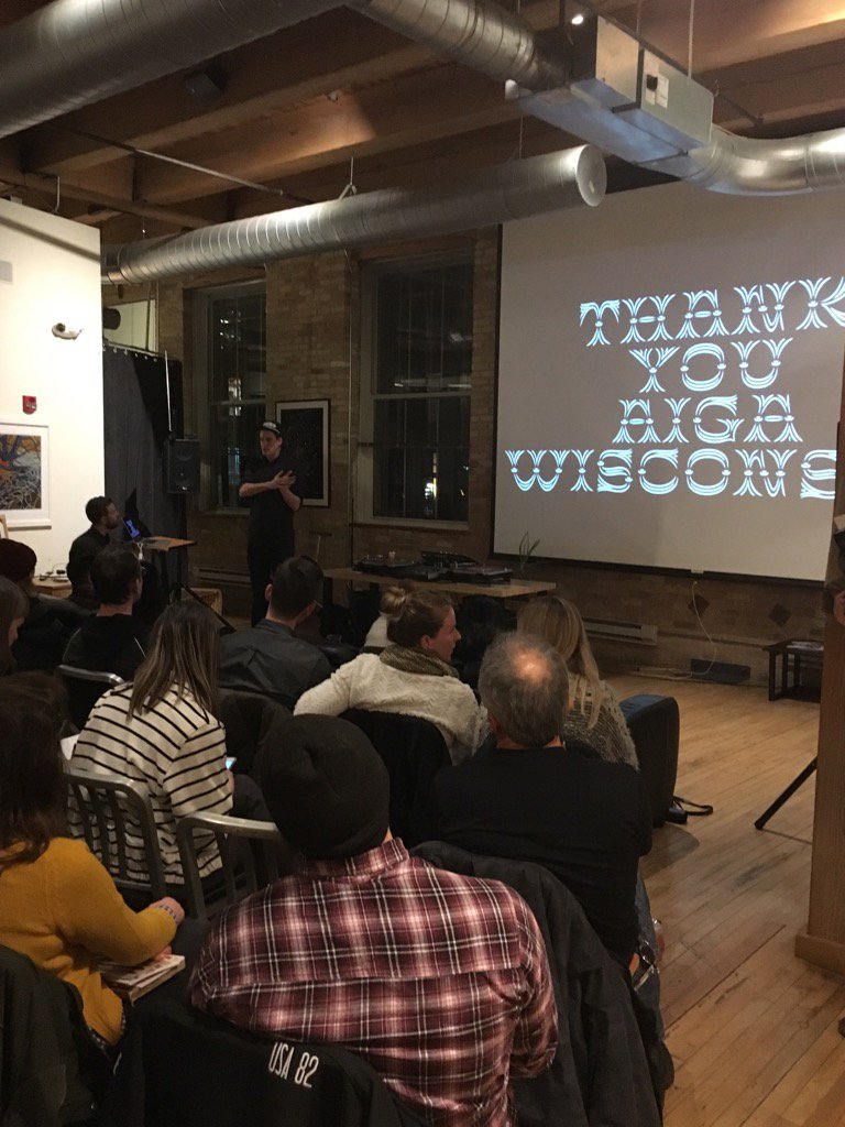 Jodi_Wegner's tweet photo. James T. Edmondson "Fonts Are Forever" Amazing!#aigawisconsin @hansondodge @aiga_wi https://t.co/UHFRpebM0Q