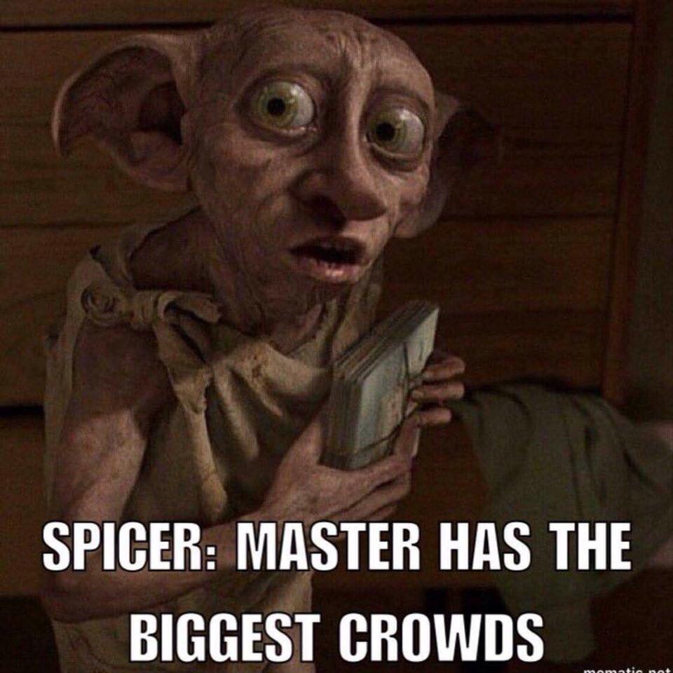 LFaraday's tweet image. #spicersays precious 😂😂😂