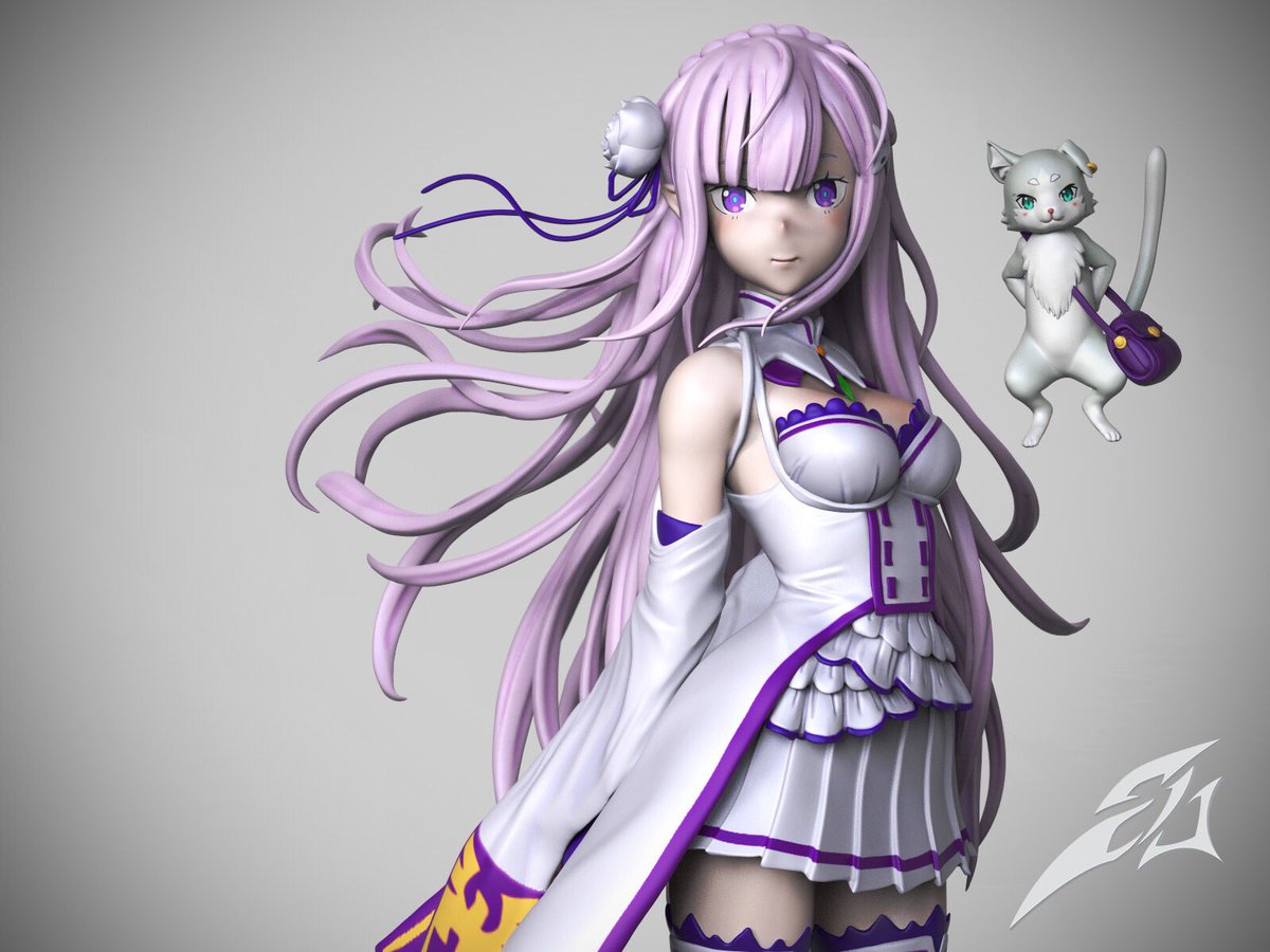 Seberdra Emilia Stay Alive Rezero Emilia Zbrush Figuremodel 3dcg Anime Rem フィギュア エミリア Seberdra Emilia Stay Alive Rezero Emilia Zbrush Figuremodel 3dcg Anime Rem フィギュア エミリア