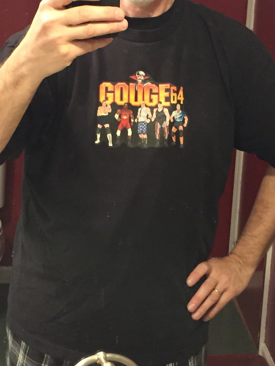 Gouge_64's tweet photo. Gouge64 represent, yo! Can't wait to see my @GougePro buddies at @Draft_Line on Saturday!   #Gouge64 #gougewrestling #RedneckRumble https://t.co/pS6jTaheVg