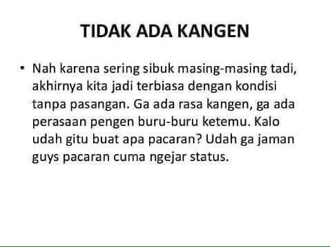tidak ada kangen
