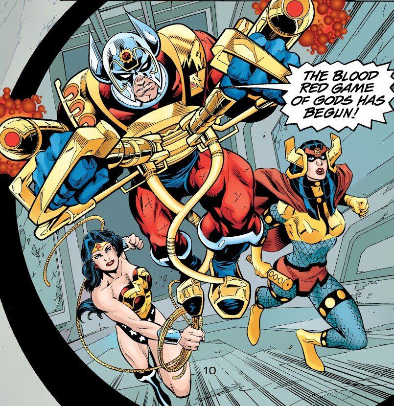 DominoXForce_'s tweet photo. @OrionNewGods with @BigBardaNewGods and Wonder Woman prepare to battle a sentient A.I. weapon from the Old Gods' wars named Maggedon. https://t.co/Qp2Y3rg6xm
