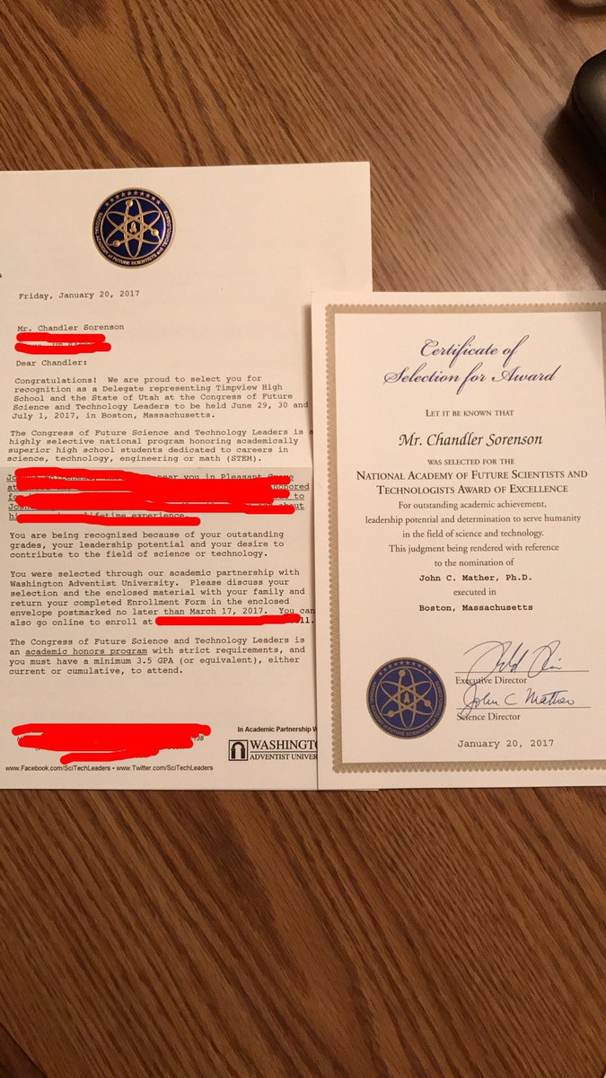 ChandlerJSorens's tweet photo. Honored to receive this opportunity to represent Timpview High School and the State of Utah at Harvard University this summer! https://t.co/h5Dbhj2pzm