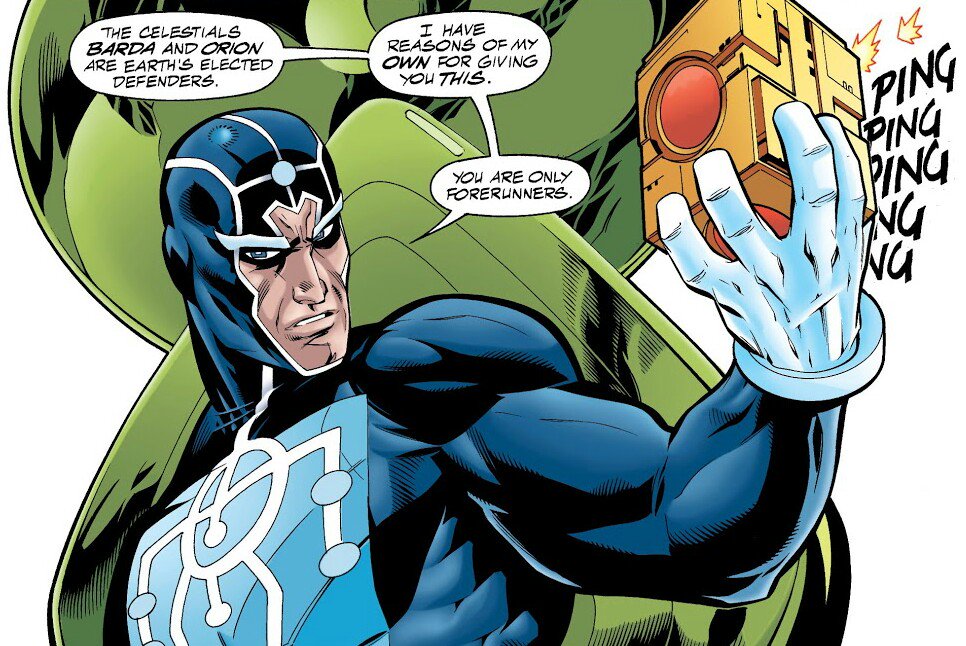 MetronNewGods's tweet photo. Metron with @MotherBoxNewGod that allows instant travel anywhere in time/space/dimension.It's the ONLY way to reach New Genesis &amp; Apokolips https://t.co/jOi15Nkfq9