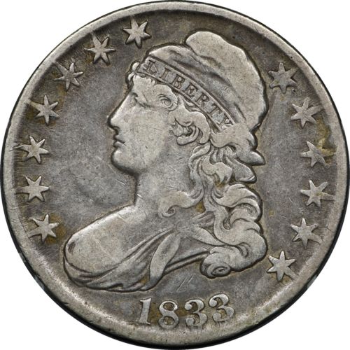 ocrarecoins's tweet photo. Rare coin of the day! 1833 Capped Bust Half Dollar, Very Fine VF #OCrarecoin #BustHalf #Coins #occoindealer https://t.co/7H04S0GhtX https://t.co/ejDFo0uNS6