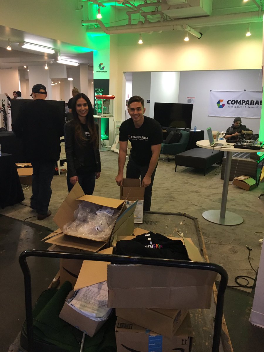 Comparably's tweet photo. It's that time... #BoothBreakDown #TechFairLA https://t.co/oUIWYrDC5s