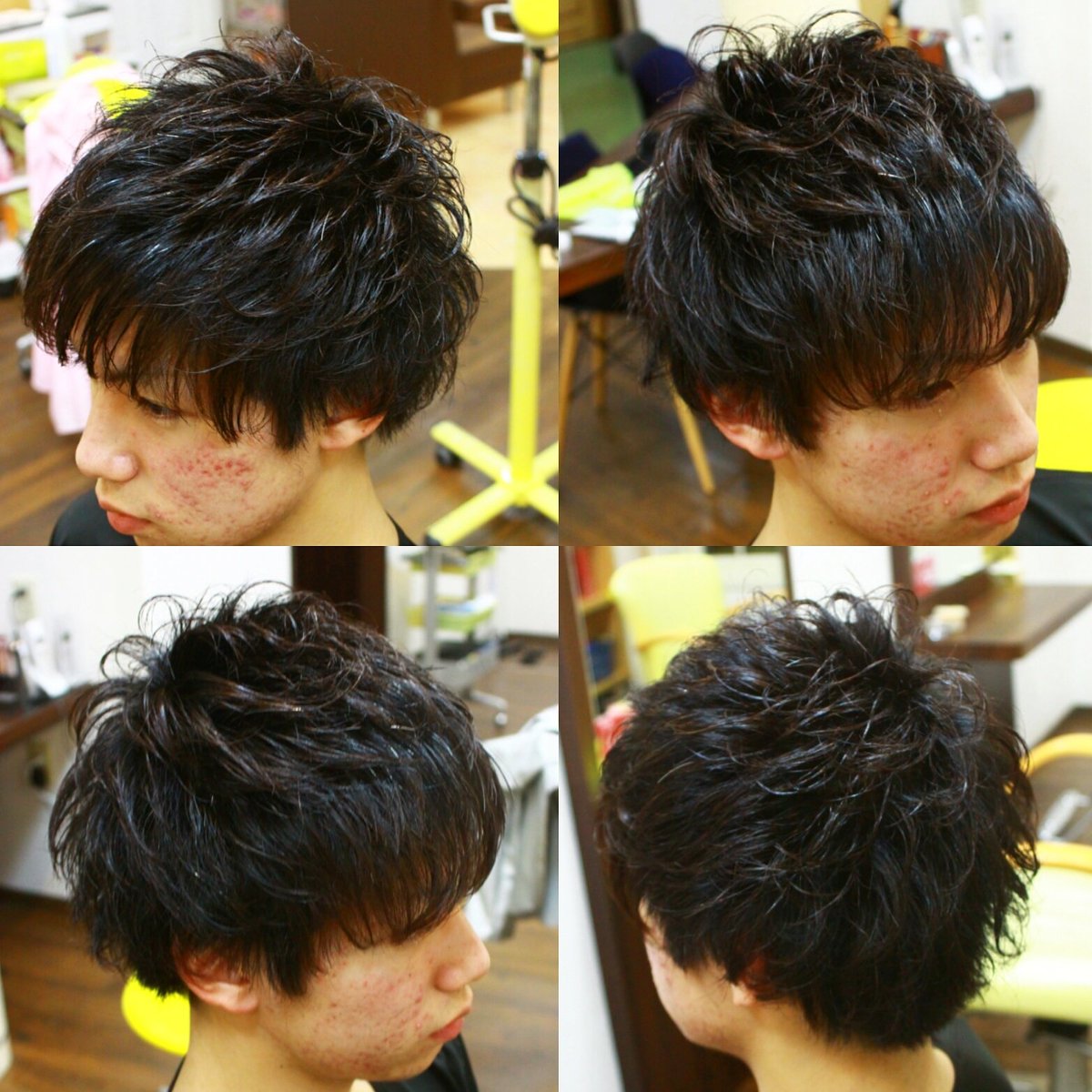 ｖｉａｌｅ 渡部 達也 いつもありがとー 敦賀メンズ大改革 人生初パーマ 職場でパーマがダメらしいけど シークレットパーマなら全然大丈夫 アイロン使わずワックスだけでこの束感 ジュレで仕上げて濡れ髪に セットが苦手な人はオススメです