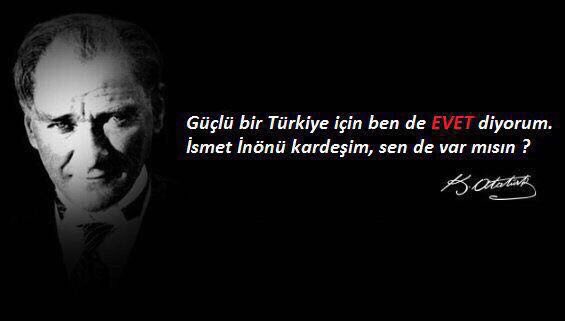 ZakkumcuZiya's tweet photo. "Evet..."   K. Atatürk 

. https://t.co/BPZ5yHbqis